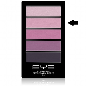 Palette 5 ombres à paupières Baie sauvage BYS Maquillage