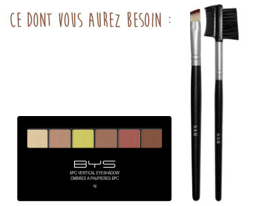 Matériel dessiner ses sourcils BYS Maquillage