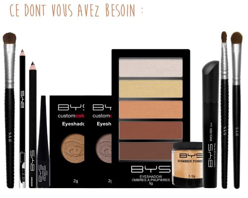 Smokey eye glitter fards à paupières pas chers BYS Maquillage